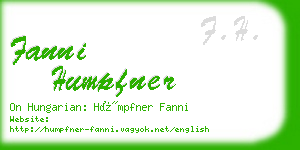 fanni humpfner business card